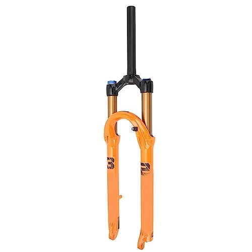 Tenedores de bicicleta de montaña : Azusumi Horquilla delantera para bicicleta de montaña, aleación de aluminio Mg de 29 pulgadas, bloqueo manual, suspensión amortiguadora para bicicleta todoterreno, color naranja