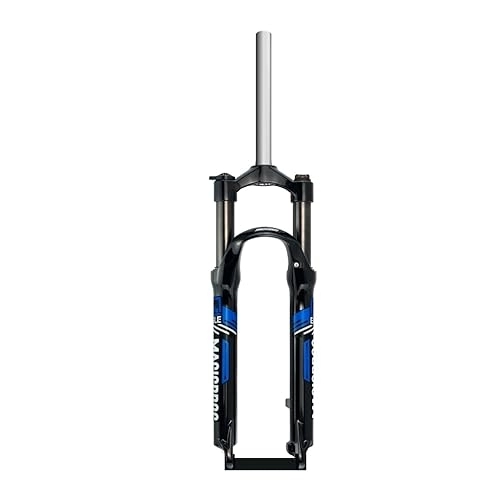 Tenedores de bicicleta de montaña : Boxkat Bicicleta de Montaña 26 27, 5 29 Pulgada Horquilla, Aleación de Aluminio MTB Dirección Lineal Control del Hombro Recorrido 100 Mm Montaña Tenedor (Color : Blue Label, Size : 29)