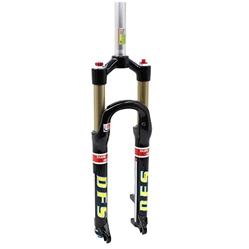 Tenedores de bicicleta de montaña : DFS horquilla de aire RLC(DUAL AIR) 26er 27.5er suspensión de la horquilla de montaña bicicleta MTB horquilla inteligente bloqueo hacia fuera amortiguación ajuste 100mm de recorrido Negro