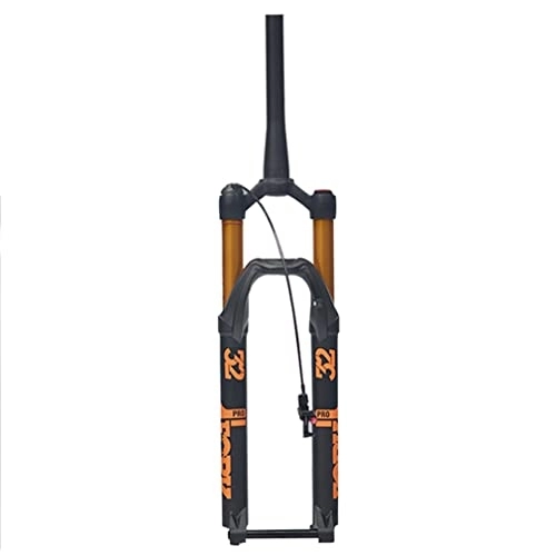 Tenedores de bicicleta de montaña : Downhill MTB Air Fork 26 / 27.5 / 29 Pulgadas DH Bicicleta de montaña Suspensión Horquilla Recorrido 120 mm Horquilla Delantera Cónica Rebote Ajustable a través del Eje 15 * 100 mm (Color : Gold, Size : 2