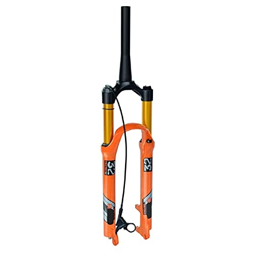 Tenedores de bicicleta de montaña : DPG Horquilla De Aire MTB 26 Pulgadas, Tubo Recto 1-1 / 8"Suspensión Amortiguador Horquilla Qr 9 Mm De Recorrido 120 Mm Naranja