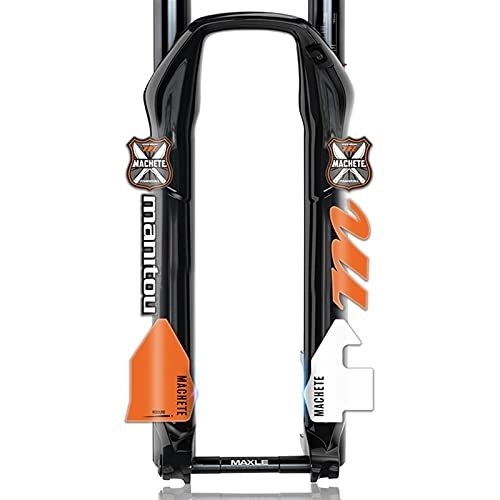 Tenedores de bicicleta de montaña : Etiquetas engomadas de la horquilla de la bicicleta M-A-C-H-E-T-E Frente de la horquilla Pegatina Bicicleta Mountain Bike Cambio Cambio Color Pegatina Decorativa Impermeable ( Color : Orange white )