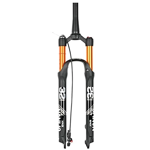 Tenedores de bicicleta de montaña : GCCSSBXF Horquilla de suspensión de aire MTB de 120 mm Travel 26 27.5 29 pulgadas - Control de línea, aleación de magnesio - Ideal para bicicletas de montaña - QR 9 x 100 mm - Freno de disco - Tubo