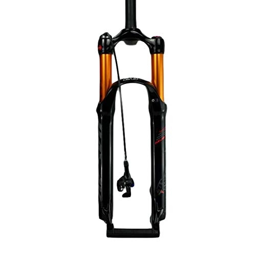 Tenedores de bicicleta de montaña : HIOD Horquillas de Bicicleta Aire Suspensión Bomba de Choque MTB Bicicleta Horquilla Tubo Recto Bici de Montaña Horquilla con Bloqueo de la Suspensión, B, 26-Inch