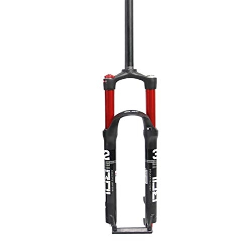 Tenedores de bicicleta de montaña : HIOD Rígido Horquilla de Bicicleta Derecho Tubo MTB Suspensión Choque Bici Frente Tenedor Bloqueo de Choque Control de Hombro, Red, 29-Inch