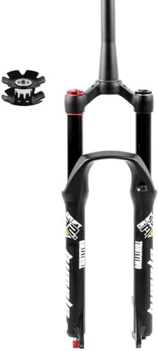 Tenedores de bicicleta de montaña : Horquilla de bicicleta Horquilla de suspensión Air Mountain Bike, recorrido de 120 mm, aleación de aluminio, liberación rápida de 1-1 / 8 ", 26 27, 5 29 pulgadas, bloqueo manual / corona, horquillas MTB fo