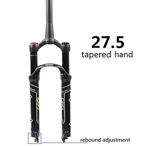 Tenedores de bicicleta de montaña : Horquilla de Bicicleta MTB 26 27.5 29 Inch Ultraligero Control de Hombro Aluminum Alloy Mountain Bike Horquilla de Air Suspensión Recorrido: 100 mm