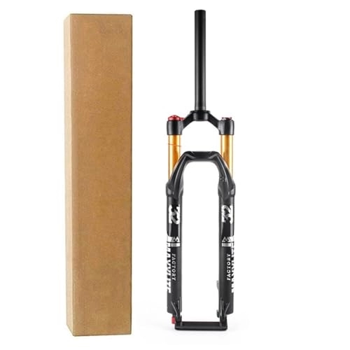 Tenedores de bicicleta de montaña : Horquilla de Bicicleta MTB de Aleación Aluminio 27 29 Pulgadas, Horquilla de Dirección de Bicicleta de Montaña Tubo Recto de 1-1 / 8" Freno de Disco PM Recorrido de 120mm (Color : Manual Lock, Size :