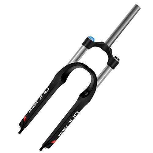 Tenedores de bicicleta de montaña : Horquilla de suspensión de Bicicleta MTB 26 / 27, 5 Pulgadas Horquilla de Bicicleta hidráulica Freno de Disco QR Recto 1-1 / 8"HL / RL 130mm Viaje