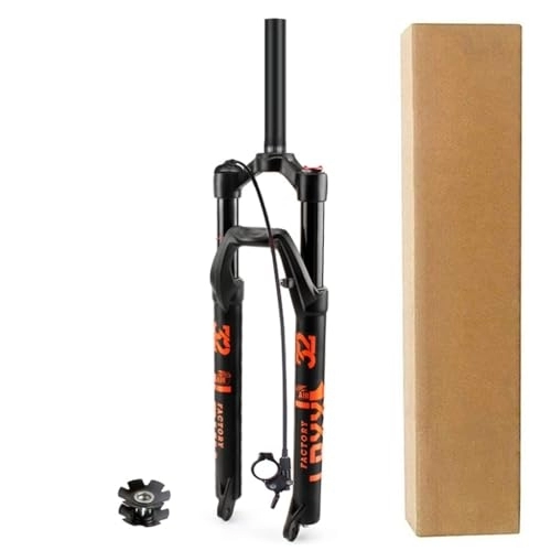 Tenedores de bicicleta de montaña : Horquilla de Suspensión for Bicicleta MTB 27, 5 29 Pulgadas, Aleación de Aluminio Ultraligera 1-1 / 8 Bloqueo de Hombro Horquillas Delanteras de Bicicleta de Montaña Viaje 100mm ( Color : A , Size : 29 i