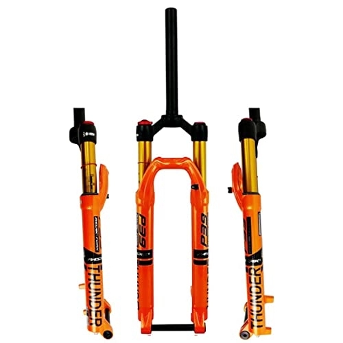 Tenedores de bicicleta de montaña : Horquilla De Suspensión MTB 27.5'' 29" Tubo Recto De 1-1 / 8 Horquilla De Aire Eje Pasante 15x100mm Horquilla De Bicicleta De Montaña Viaje 100mm Bloqueo Manual / remoto ( Color : Orange , Size : 29''HL )