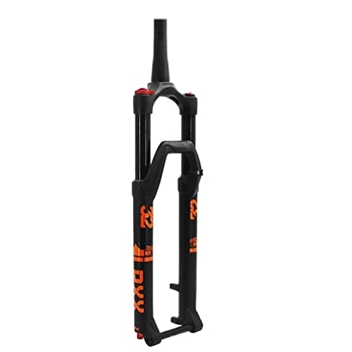 Tenedores de bicicleta de montaña : Horquilla de suspensión neumática para bicicleta de montaña de 26, 27, 5" y 29 pulgadas, amortiguador de 1-1 / 2 MTB, eje pasante de viaje de 120mm, freno de disco de 15mm, bicicleta ultraligera