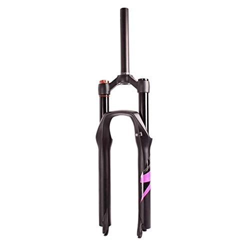 Tenedores de bicicleta de montaña : Horquilla de suspensión para Bicicleta 26"27, 5 Pulgadas 29er, 1-1 / 8" Horquillas de Aire de aleación Ligera 120 mm Freno de Disco Amortiguador de Viaje MTB (Color: Rosa, Tamaño: 26 Pulgada