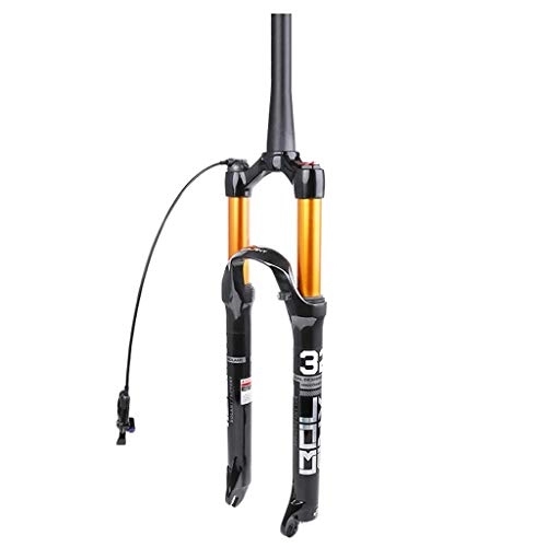 Tenedores de bicicleta de montaña : Horquilla de suspensión para Bicicleta de montaña MTB 26 27, 5 29 Pulgadas, 1-1 / 8 Freno de Disco Aleación de magnesio MTB Air Fork Travel 120mm