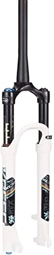 Tenedores de bicicleta de montaña : Horquilla Montaña Bicicleta Frontal Tenedor, 26 27.5 29 Pulgadas MTB Tenedor de Aire de la cámara de la cámara de Doble cámara de la suspensión. Horquilla Suspensión (Color : White, Size : 26inch)