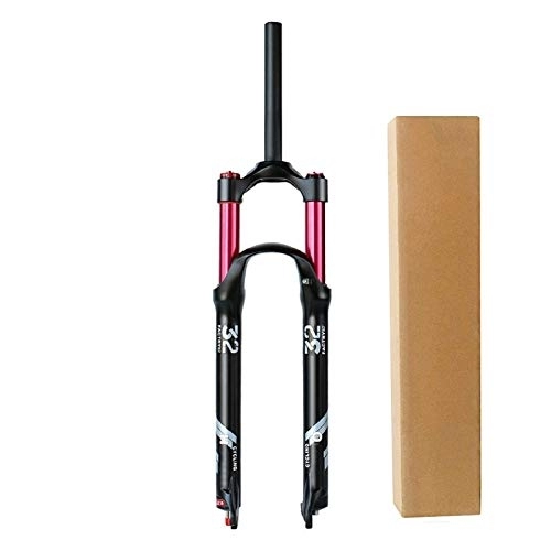 Tenedores de bicicleta de montaña : Horquilla MTB 26 27, 5 29 Amortiguador Bicicleta Aleación Aluminio 1-1 / 8" Tubo Recto Suspensión Bicicleta Horquillas Viaje 140mm (Color : Shoulder Lock-A, Size : 26 Inch)