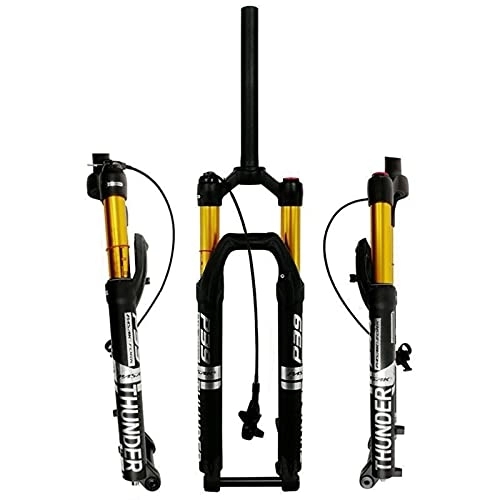 Tenedores de bicicleta de montaña : Horquillas de suspensión de bicicleta Horquilla de suspensión de bicicleta de montaña 27.5 "29 pulgadas Amortiguador de aire DH Horquilla delantera de bicicleta MTB 1-1 / 8 Dirección recta 100 mm de re