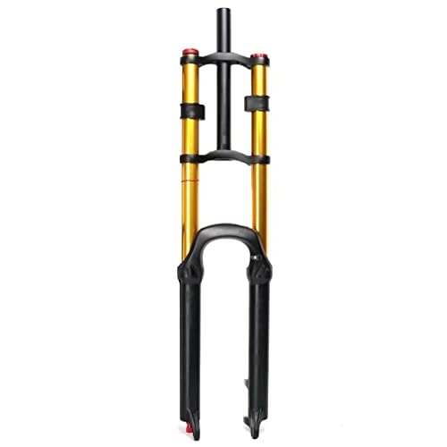 Tenedores de bicicleta de montaña : Horquillas de suspensión para bicicleta de montaña de 26, 27, 5 y 29 pulgadas, freno de disco, horquillas de aire de doble hombro para MTB, horquilla delantera de 1-1 / 8 QR, 9mm de viaje, 100-125m