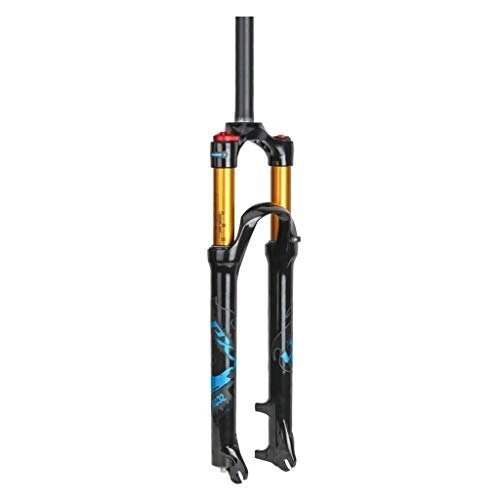 Tenedores de bicicleta de montaña : KANGXYSQ Presión de montaña Frente Tenedor de Aire Amortiguador de Bicicletas Tenedor de aleación de magnesio 26 / 27, 5 / 29 Pulgadas del Freno de Disco (Color : Blue, Size : 29")