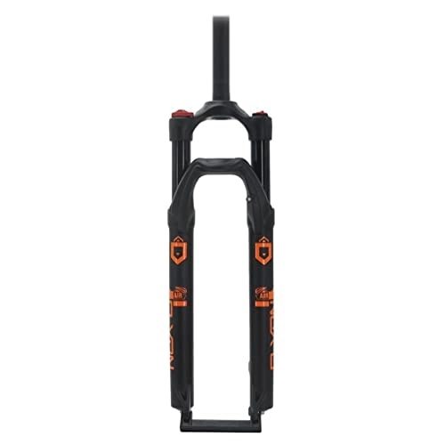 Tenedores de bicicleta de montaña : LAVSENA 26 / 27. 5 / 29 Bicicleta de montaña suspensión neumática Horquilla Amortiguador Rebote Ajustable 1-1 / 8 Tubo Recto QR 9mm Viaje 110mm Bloqueo Manual (Color : Black, Size : 26inch)