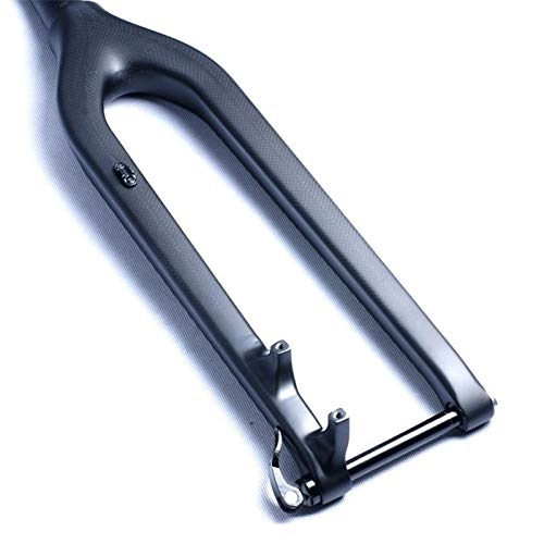 Tenedores de bicicleta de montaña : LSRRYD Suspensión Horquilla de Bicicleta Mate 3K Fibra de Carbon Horquilla Delantera MTB 29inch para Freno de Disco 160mm Cuadro 1-1 / 2" a 1-1 / 8" (Color : Black, Size : 29inch)