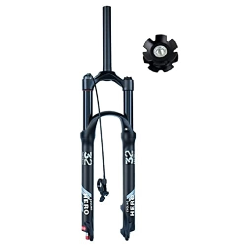 Tenedores de bicicleta de montaña : MTB Air Fork 26 / 27.5 / 29 Mountain Bike Suspension Fork Travel 130mm Ajuste de rebote 1-1 / 8'' Horquilla delantera recta / cónica QR 9mm Bloqueo manual / remoto ( Color : Straight Remote , Size : 29'' )
