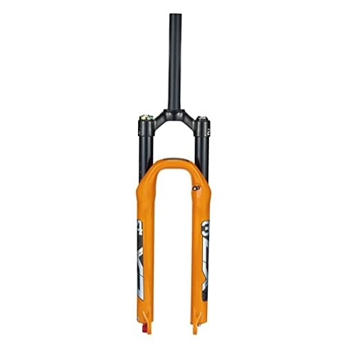 Tenedores de bicicleta de montaña : MTB Air Fork 26 / 27.5 / 29 Pulgadas Bicicleta de montaña Suspensión Horquilla Recorrido 100 mm Rebote Ajustable 28.6 mm Horquilla Delantera Recta Bloqueo Manual QR 9 mm (Color : Orange, Size : 27.5'')
