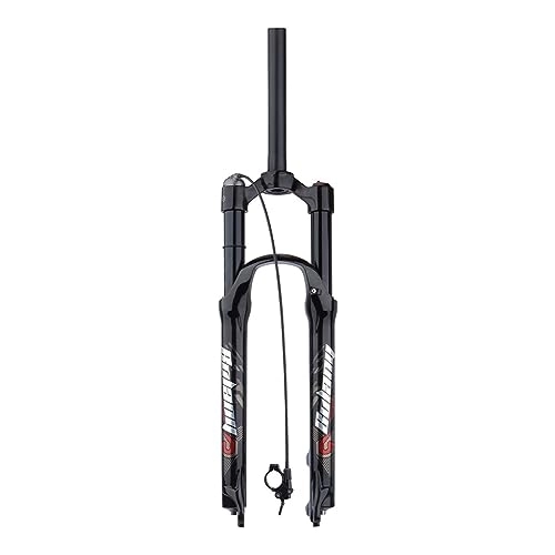 Tenedores de bicicleta de montaña : NESLIN Horquilla para Bicicleta De Montaña, con Sistema De Amortiguación Ajustable, Adecuada para Bicicleta De Montaña / XC / ATV, 26IN-Droit-télécommande-Noir