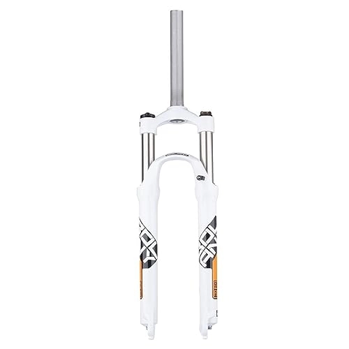 Tenedores de bicicleta de montaña : NESLIN Horquilla para Bicicleta De Montaña, con Sistema De Amortiguación Ajustable, Adecuada para Bicicleta De Montaña / XC / ATV, 27.5IN-Blanc Orange
