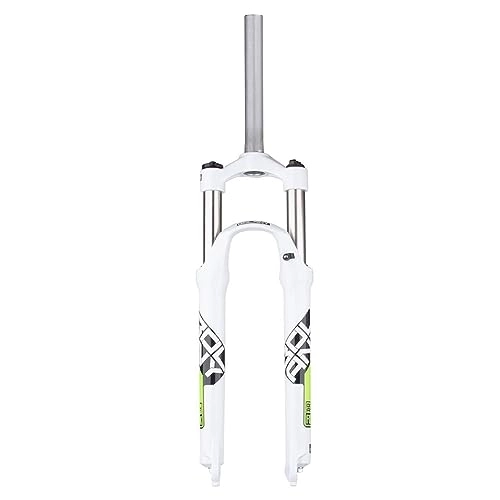 Tenedores de bicicleta de montaña : NESLIN Horquilla para Bicicleta De Montaña, con Sistema De Amortiguación Ajustable, Adecuada para Bicicleta De Montaña / XC / ATV, 27.5IN-Blanc Vert