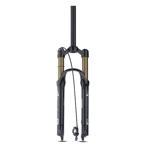 Tenedores de bicicleta de montaña : NESLIN Horquilla para Bicicleta De Montaña, con Sistema De Amortiguación Ajustable, Adecuada para Bicicleta De Montaña / XC / ATV, 27.5IN-Straight-Remote-Gold