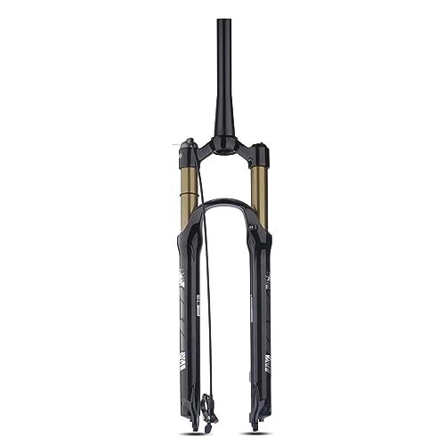 Tenedores de bicicleta de montaña : NESLIN Horquilla para Bicicleta De Montaña, con Sistema De Amortiguación Ajustable, Adecuada para Bicicleta De Montaña / XC / ATV, 27.5IN-Tapered-Remote-Gold