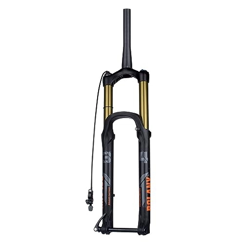 Tenedores de bicicleta de montaña : NESLIN Horquilla para Bicicleta De Montaña, con Sistema De Amortiguación Ajustable, Adecuada para Bicicleta De Montaña / XC / ATV, 29in-Télécommande-Gold