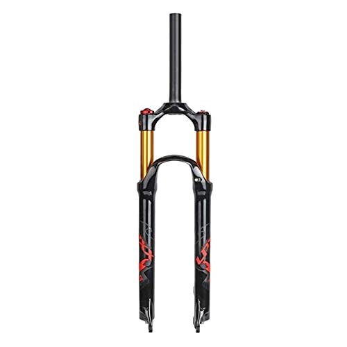 Tenedores de bicicleta de montaña : NZKW 26 27, 5 Horquillas de suspensión de Bicicleta de 29 Pulgadas, aleación Ligera, Horquilla Delantera de Aire MTB de 1-1 / 8", Recorrido de 100 mm
