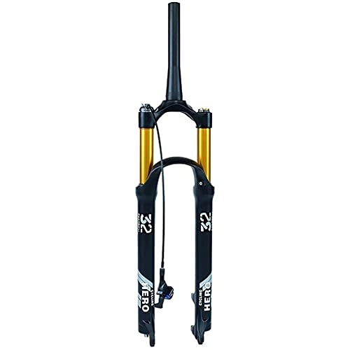 Tenedores de bicicleta de montaña : NZKW Horquilla de suspensión neumática MTB, 26 27, 5 29 Pulgadas Suspensión de Ciclismo Bicicleta de montaña Horquilla Delantera Amortiguador de Bicicleta, 120 mm de Recorrido 9 mm QR, m