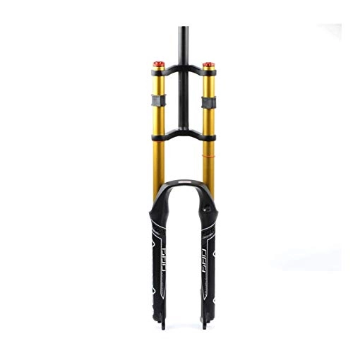 Tenedores de bicicleta de montaña : NZKW Horquilla de suspensión para Bicicleta de montaña MTB 26 / 27.5 / 29 Pulgadas, Amortiguador de Recorrido de 130 mm con Doble Hombro, Descenso en Rappel