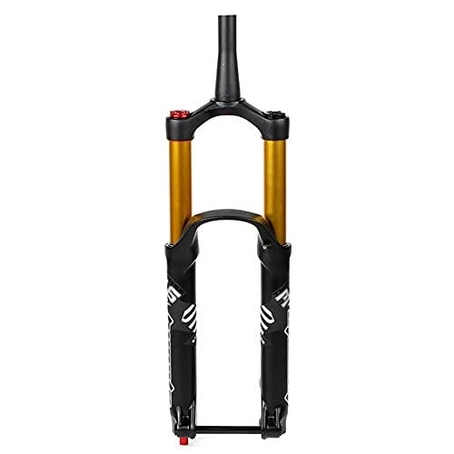 Tenedores de bicicleta de montaña : QHY Horquilla De Bicicleta Suspensión Delantera De Bicicleta Montaña, 1-1 / 2" 15x110mm Aire De Amortiguador MTB De Ciclismo De Descenso Mountain Bicicleta Manual Bloqueo (Color : Black, Size : 27.5in)