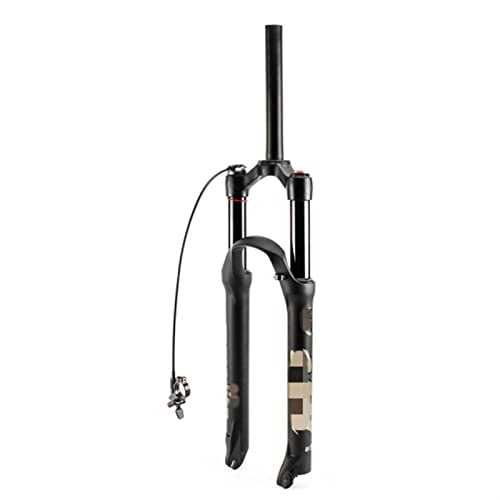 Tenedores de bicicleta de montaña : SHENYI Horquilla de suspensión neumática MTB de 26 / 27, 5 / 29 Pulgadas, Horquilla Delantera de Bicicleta de montaña de Viaje de 120mm con Ajuste de Rebote de amortiguación, Tubo Recto / cónico