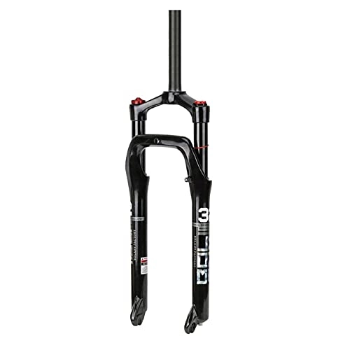 Tenedores de bicicleta de montaña : SJHFG Suspensión 26 Pulgadas MTB Tenedor de suspensión Amortiguador Aire Amortiguador Aleación de Aluminio Ultraligero Viaje de Tubo Recto 115mm Horquilla