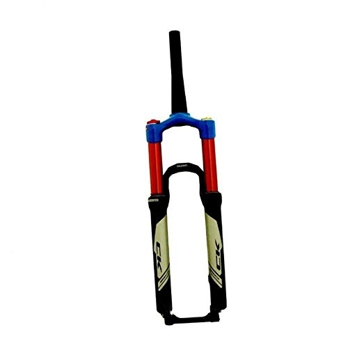 Tenedores de bicicleta de montaña : SLRMKK Horquilla de suspensión para Bicicleta, 26 Pulgadas para Bicicleta de montaña Suspensión de aleación de Aluminio Horquilla Delantera Amortiguación Presión de Aire Control de Cable Control de h
