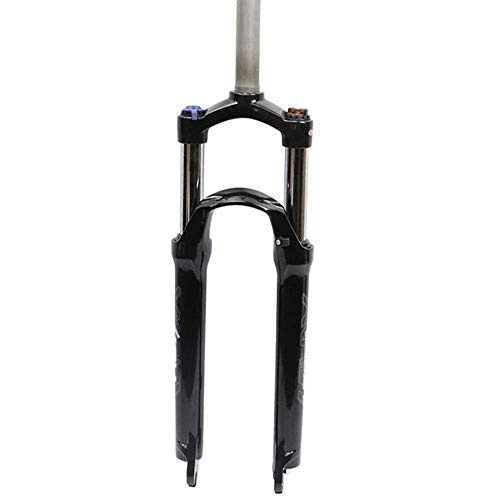 Tenedores de bicicleta de montaña : SLRMKK Horquilla de suspensión para Bicicleta, Horquilla de suspensión para Bicicletas de montaña, Frenos en V, 26 Pulgadas, Amortiguadores neumáticos, Distancia de Recorrido: 100 Mm, Aleación de mag