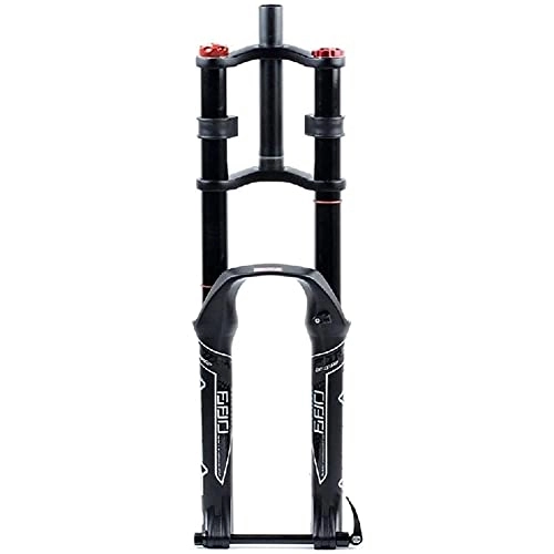 Tenedores de bicicleta de montaña : Suspensión 26 27.5 29 Pulgadas de Control de Doble Hombro MTB Bike Fork, Absorbador de choques de Bicicleta Recta de presión Recta Horquilla (Color : Black, Size : 29 Inch)