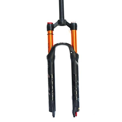 Tenedores de bicicleta de montaña : TYXTYX Horquilla de suspensión de Bicicleta MTB 26 27, 5 29 Pulgadas Aleación de magnesio QR 9 mm Viaje 120 mm Bloqueo de Corona Presión de Aire Horquilla de Bicicleta Ultraligero 1-1 / 8