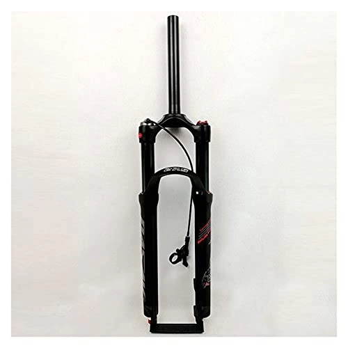Tenedores de bicicleta de montaña : TYXTYX Horquilla de suspensión Delantera para Bicicleta de montaña 26 / 27.5 / 29 Pulgadas Bloqueo Manual / Remoto Tubo Recto Perilla de Resorte Aleación de Aluminio Negro Mate Horquilla de Aire de