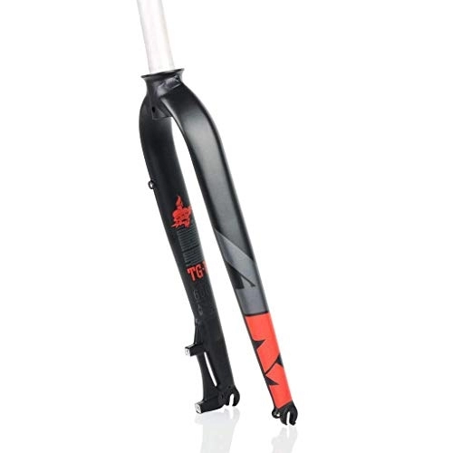 Tenedores de bicicleta de montaña : TYXTYX Horquilla de suspensión MTB, Freno de Disco Duro de Tubo Recto de Fibra de Carbono de 1-1 / 8 '' 100 mm Compatible con Juego de Ruedas 26 / 27.5 / 29