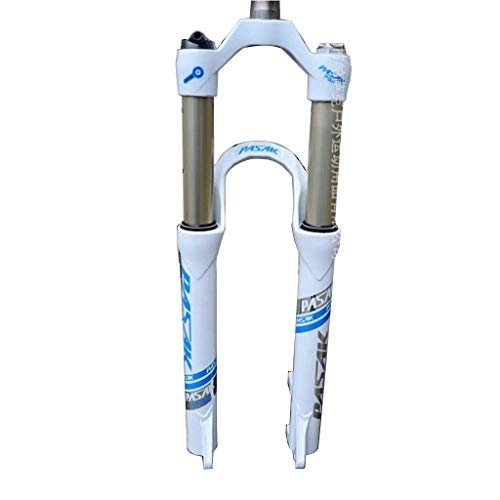 Tenedores de bicicleta de montaña : TYXTYX Horquilla de suspensión para Bicicleta de Aire MTB 26 27, 5 29 Pulgadas Tubo Recto 1-1 / 8"Freno de Disco QR 9 mm Viaje 100 mm Bloqueo Manual 1810g