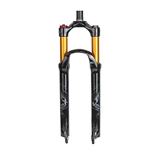 Tenedores de bicicleta de montaña : TYXTYX Horquilla neumática de suspensión de Bicicleta para MTB 26" / 27.5" / 29"120 mm de Carrera Tubo Recto Aleación de Aluminio Amortiguador de Bicicleta Bloqueo Manual / Remoto Tubo Dorado + Sí