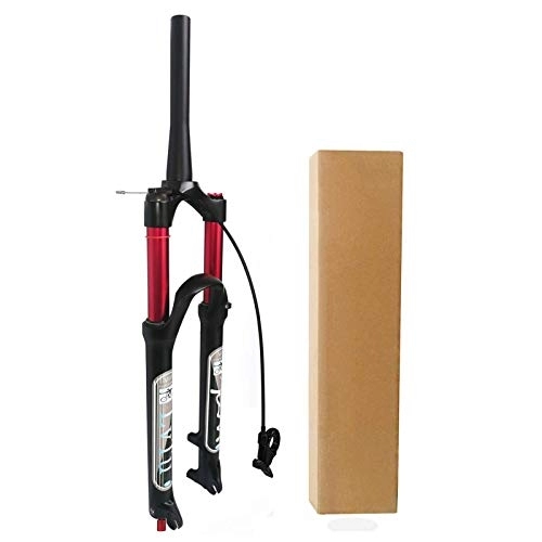 Tenedores de bicicleta de montaña : TYXTYX Horquilla neumática Delantera MTB de aleación de magnesio para Bicicleta 26 / 27.5 / 29 Pulgadas, Ajuste de Rebote Horquillas de suspensión de Bicicleta de montaña QR de 9 mm (Color: Bloqueo