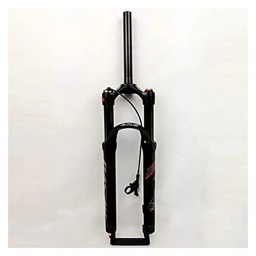 Tenedores de bicicleta de montaña : TYXTYX Horquillas de suspensión para Bicicleta de montaña Horquilla de Aire 26 / 27.5 / 29 Pulgadas Bloqueo Remoto Tubo Recto Perilla de Resorte Aleación de Aluminio Negro Mate Amortiguación Horqui