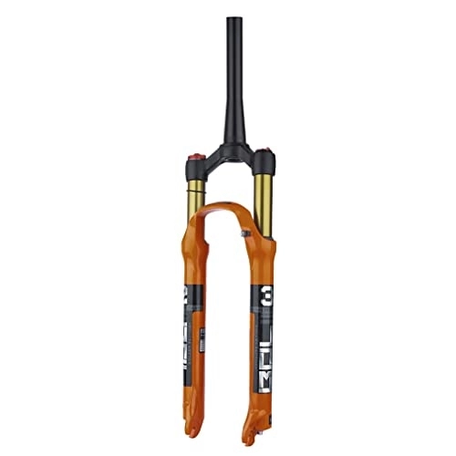 Tenedores de bicicleta de montaña : UKALOU MTB Air Fork 26 / 27.5 / 29 Mountain Bike Suspensión Fork Travel 100mm Manual / Remote Lockout 39.8mm Tapered Front Fork QR 9mm Disc Brake (Color : Manual, Size : 26'')